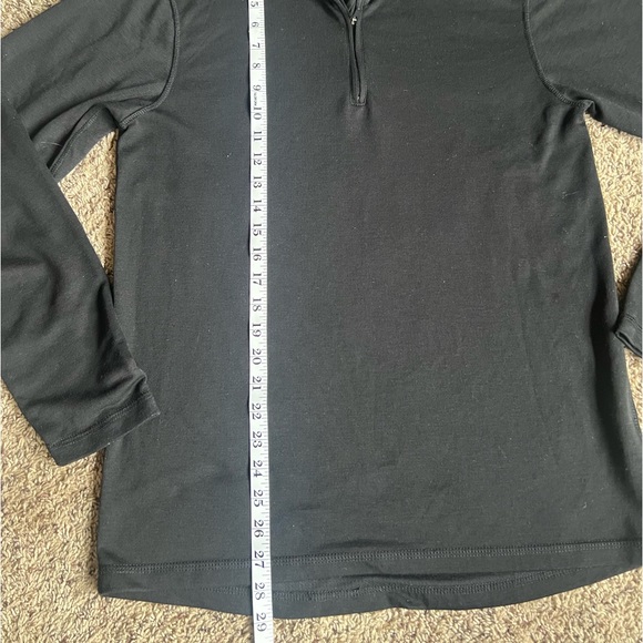Omni Wool Activewear Baselayer Q-Zip Shirt XL Black Pullover - Picture 5 of 6